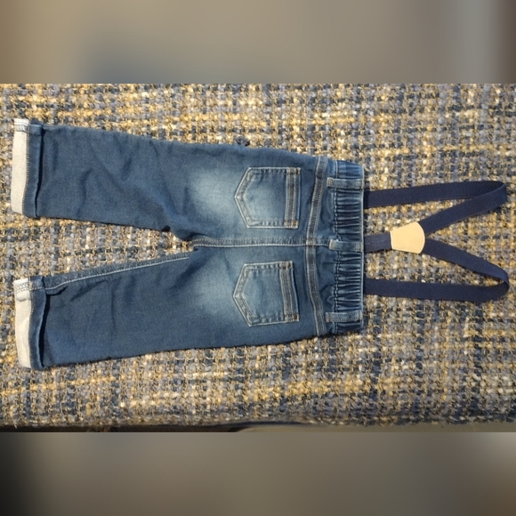 Cat & Jack Suspender Jeans 6-9m - Picture 4 of 4